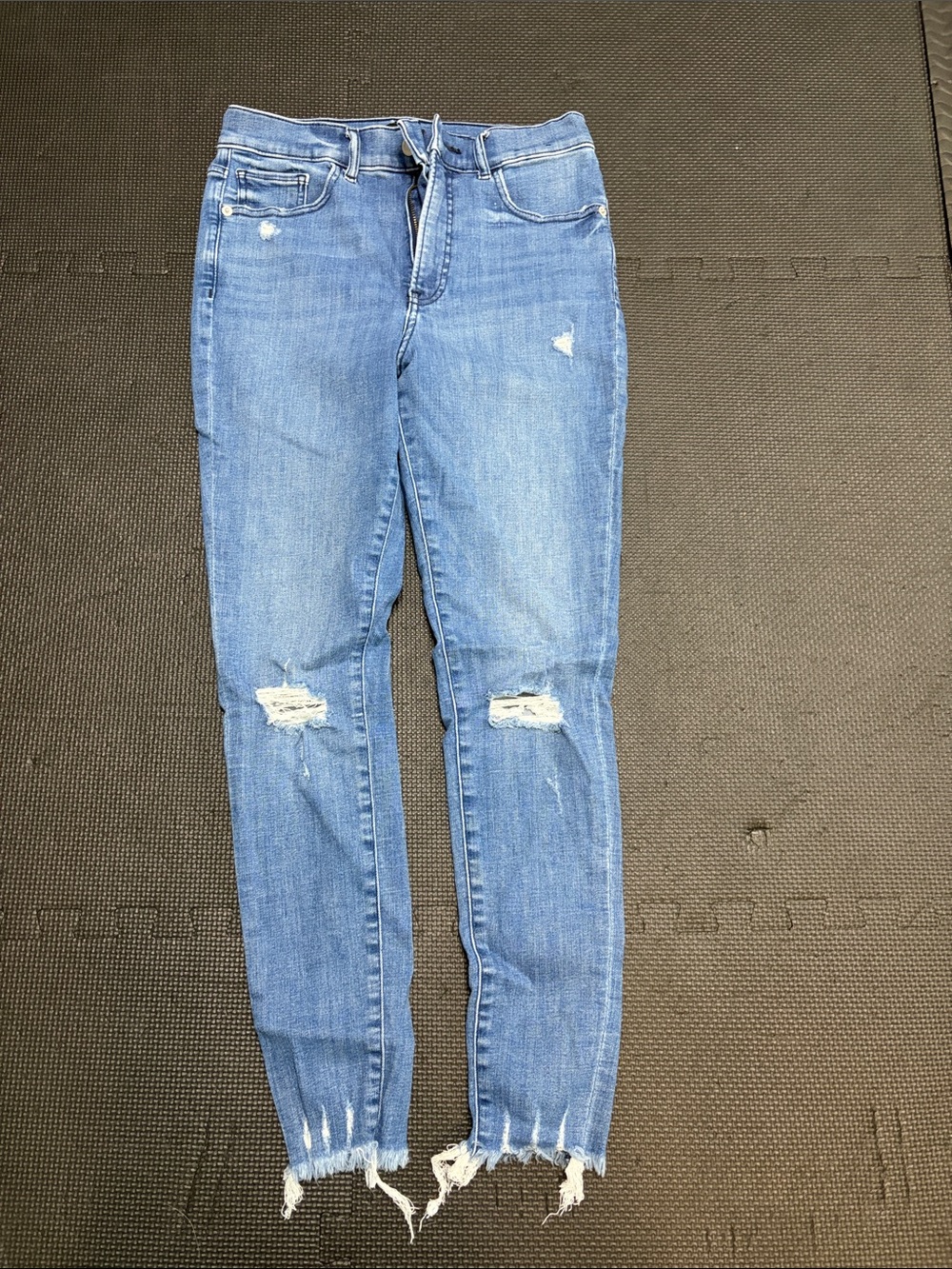 Express Light Blue Ripped Women's Skinny Jeans